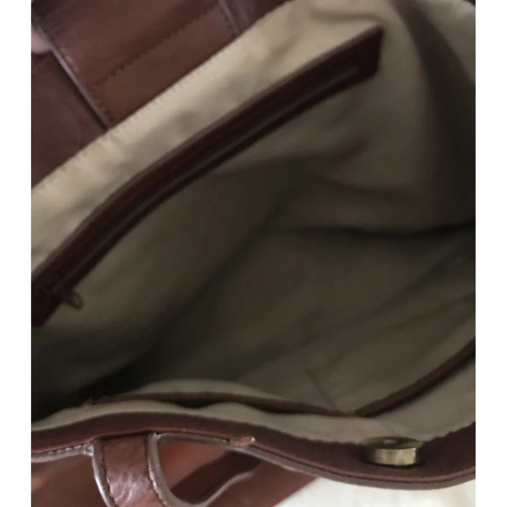LUCKY BRAND Brown Leather Hobo Tote Shoulder Bag